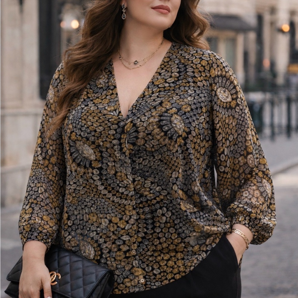 Ellen Tracy Multicolor Blouse